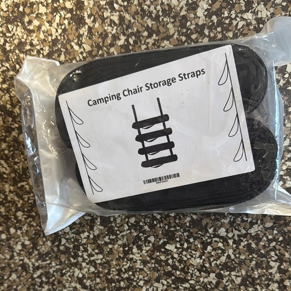 Black Camping Chair Storage Straps for garage - Picture 2 of 2